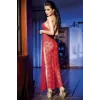 Luz&Pos Arias Closet Kırmızı Uzun Dantel Gecelik