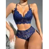 Luz&Pos Arias Closet Lacivert Dantelli Fantezi Bralet Sütyen Takımı