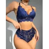 Luz&Pos Arias Closet Lacivert Dantelli Fantezi Bralet Sütyen Takımı
