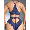 Luz&Pos Arias Closet Lacivert Dantelli Fantezi Bralet Sütyen Takımı