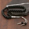 Luz&Pos ​doğaltaş Metal Püsküllü Mat Oniks Taşı Tesbih