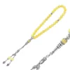 Luz&Pos Doğaltaş Metal Püsküllü Yeşim Taşı Tesbih