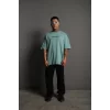 Luz&Pos Erkek Sırt Golf Gtı Baskılı Oversize T-shirt - Mint Yeşili