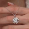 Luz&Pos Gümüş Beyaz Manolya Çiçeği Kadın Kolye