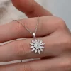 Luz&Pos Gümüş Beyaz Manolya Çiçeği Kadın Kolye
