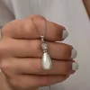 Luz&Pos Gümüş Damla İnci Kadın Kolye