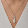 Luz&Pos Gümüş Damla İnci Kadın Kolye