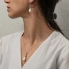 Luz&Pos Gümüş Damla İnci Kadın Set