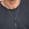 Luz&Pos Gümüş Desenli Zülfikar Kılıcı Erkek Kolye