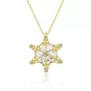 Luz&Pos Gümüş Gold Kar Çiçeği Bayan Kolye