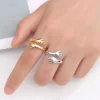 Luz&Pos Gümüş Gold Sarılan Eller Yüzük