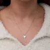 Luz&Pos Gümüş Kalpli Anahtar Kadın Kolye