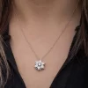 Luz&Pos Gümüş Kar Tanesi Dönen Stres Kadın Kolye