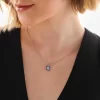 Luz&Pos Gümüş Kare Nazar Kadın Kolye