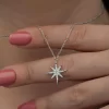 Luz&Pos Gümüş Kutup Yıldızı Kadın Kolye