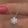 Luz&Pos Gümüş Minimal Kar Tanesi Kadın Kolye