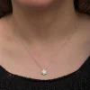 Luz&Pos Gümüş Minimal Kar Tanesi Kadın Kolye