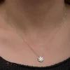Luz&Pos Gümüş Minimal Kar Tanesi Kadın Kolye