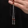 Luz&Pos Gümüş Püskül Sıkma Kehribar Tesbih