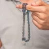 Luz&Pos Gümüş Püsküllü Kapsül Kesim Sıkma Kehribar Tesbih