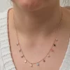 Luz&Pos Gümüş Renkli Damla Taşlı Şans Kadın Kolye