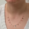 Luz&Pos Gümüş Renkli Damla Taşlı Şans Kadın Kolye