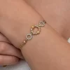 Luz&Pos Gümüş Renkli Halka Dorika Bileklik