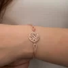 Luz&Pos Gümüş Rose Baget Taşlı Bileklik