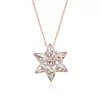 Luz&Pos Gümüş Rose Beyaz Lotus Çiçeği Kolye