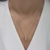 Luz&Pos Gümüş Rose Bombeli Kalp Kadın Kolye