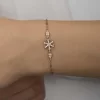 Luz&Pos Gümüş Rose Kar Tanesi Kadın Bileklik