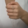 Luz&Pos Gümüş Rose Kar Tanesi Kadın Bileklik
