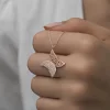 Luz&Pos Gümüş Rose Kelebek Kadın Kolye