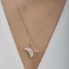 Luz&Pos Gümüş Rose Kelebek Kadın Kolye