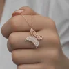 Luz&Pos Gümüş Rose Kelebek Kadın Kolye