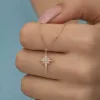 Luz&Pos Gümüş Rose Kutup Yıldızı Kadın Kolye