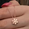 Luz&Pos Gümüş Rose Minimal Kar Tanesi Kadın Kolye
