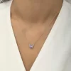 Luz&Pos Gümüş Rose Minimal Kelebek Bayan Kolye