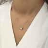 Luz&Pos Gümüş Rose Minimal Kelebek Bayan Kolye