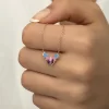 Luz&Pos Gümüş Rose Minimal Kelebek Bayan Kolye