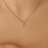 Luz&Pos Gümüş Rose Renkli Dondurma Kadın Kolye