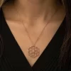 Luz&Pos Gümüş Rose Yaşam Çiçeği Kolye