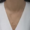 Luz&Pos Gümüş Rose Yıldız Detaylı Halka Kadın Kolye
