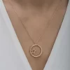 Luz&Pos Gümüş Rose Yıldız Detaylı Halka Kadın Kolye