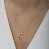 Luz&Pos Gümüş Rose Yıldız Detaylı Halka Kadın Kolye