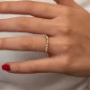 Luz&Pos Gümüş Sıralı Dorika Kadın Yüzük