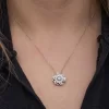 Luz&Pos ​gümüş Yıldız Baget Taşlı  Dönen Stres Kadın Kolye