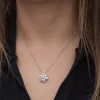 Luz&Pos ​gümüş Yıldız Baget Taşlı  Dönen Stres Kadın Kolye