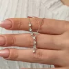 Luz&Pos Gümüş Zirkon Sıra Taşlı Kadın Kolye