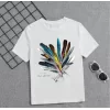 Luz&Pos Kız Çocuk Baskılı T-shirt - Beyaz